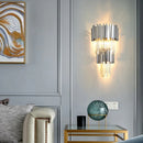 Axyaa Crystal Golden LED Wall Sconce for Bedroom Decor