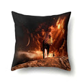 Lion Pattern Polyester Cushion Cover by Axyaa - Home decoration Pillow Cover