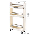 Axyaa Slim Storage Cart Rolling Rack for Laundry, Bathroom & Kitchen