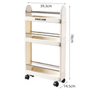 Axyaa Slim Storage Cart Rolling Rack for Laundry, Bathroom & Kitchen
