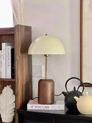 Axyaa Retro Wooden Table Lamp Postmodern LED Desk Light