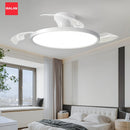 Axyaa Retractable Ceiling Fan with LED Light & Remote Control