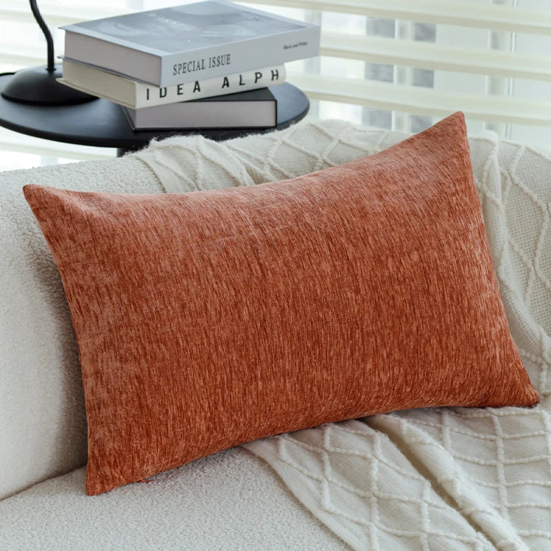 Axyaa Soft Chenille Pillow Cover for Bedroom, Living Room, Sofa - Modern Simple Style