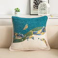 Axyaa Nordic Chenille Feather Embroidery Throw Pillowcase for Home Decor