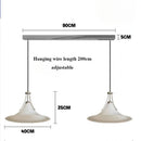 Axyaa Magnolia Glass Pendant Light - Modern LED Bedroom Dining Lamp