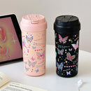 Axyaa Kawaii Butterfly Stainless Steel Thermos with Filter Straw