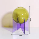 Axyaa Acrylic Spherical Vase for Minimalist Table Decoration and Aesthetic Room Decor