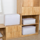 Axyaa White Wardrobe Quilt Blanket Organizer Waterproof Bag Zipper Storage