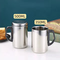 Axyaa Stainless Steel Thermal Coffee Mug with Handle and Lid