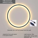 Axyaa Nordic Round Ring LED Wall Lamp - Dual-Mount Sconce
