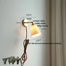 Axyaa Nordic Ceramic LED Wall Light with Pull Chain Switch