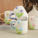 Axyaa Camellia Flower Ceramic Coffee Mug, 450ml Capacity