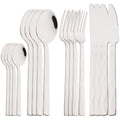 Axyaa 16-Piece Black Stainless Steel Cutlery Set for Western Dining