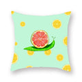 Axyaa Fruit Print Cushion Cover 45x45cm, Decorative Pillowcase with Apple Pineapple Watermelon Pattern