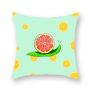 Axyaa Fruit Print Cushion Cover 45x45cm, Decorative Pillowcase with Apple Pineapple Watermelon Pattern