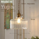 Axyaa Multi-Color Glass Pendant Light: 23 Shapes Hanging Lamp for Kitchen & Dining