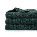 Axyaa Woven Chenille Plaid Throw Blanket | Soft & Warm Knitted Bedspread