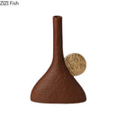 Axyaa Mountain Ceramic Vase Small Mouth Decorative Flower Arrangement Hydroponic Vase