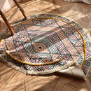 Axyaa Moroccan Cotton Linen Printed Floor Rug for Home Decor, Bedroom, Living Room