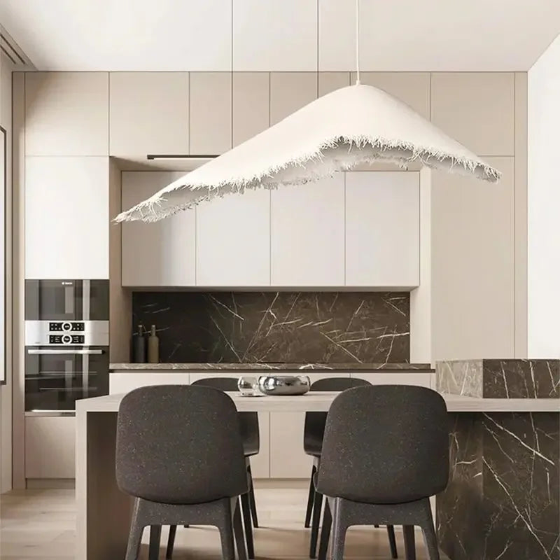 Axyaa Wabi Sabi Ceiling Hanging Lamp LED Chandelier for Kitchen Island Bar