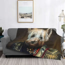 Axyaa Westie Dog Anatomy Flannel Blanket - Cozy Home Sofa Office Travel Throw