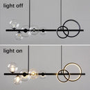 Axyaa Glass Bubble Pendant Light for Kitchen Island Chandelier & Dining Room