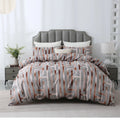 Geometric Boho Duvet Set + Pillowcase, 2/3pc Polyester Bedding, Single King Size, Axyaa Brand