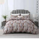 Geometric Boho Duvet Set + Pillowcase, 2/3pc Polyester Bedding, Single King Size, Axyaa Brand