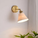 Axyaa Ceramic LED Wall Lamp: Japanese Vintage Wall Lights for Bathroom, Bedroom, and Sofa