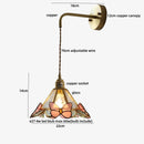 Axyaa Nordic LED Wall Lights Adjustable Stair Fixtures Copper Pull Chain Clear Flower Acrylic Wall Lamp