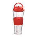 Axyaa Double-Layer Plastic Cup with Straw | Large Capacity | Leak-Proof | Student Friendly