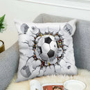 Axyaa Sports Pillow Cover for Bed, Car, and Sofa - Basketball Soccer Theme