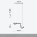 Axyaa Nordic Glass Pendant Light - Modern Iron Art Lighting Fixtures