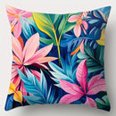 Axyaa Colorful Leaf Sofa Pillow Cover 4pcs Set, 17.7" x 17.7", Home Decor