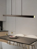 Axyaa LED Nordic Chandelier: Modern Long Hanging Lights for Dining Room, Office, Bar