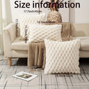 Geometric Gray Plush Pillow Covers for Couch Bed Sofa by Axyaa