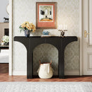 Axyaa 47" Black Console Table with Arch Base, Modern Entryway Hallway Sofa Table