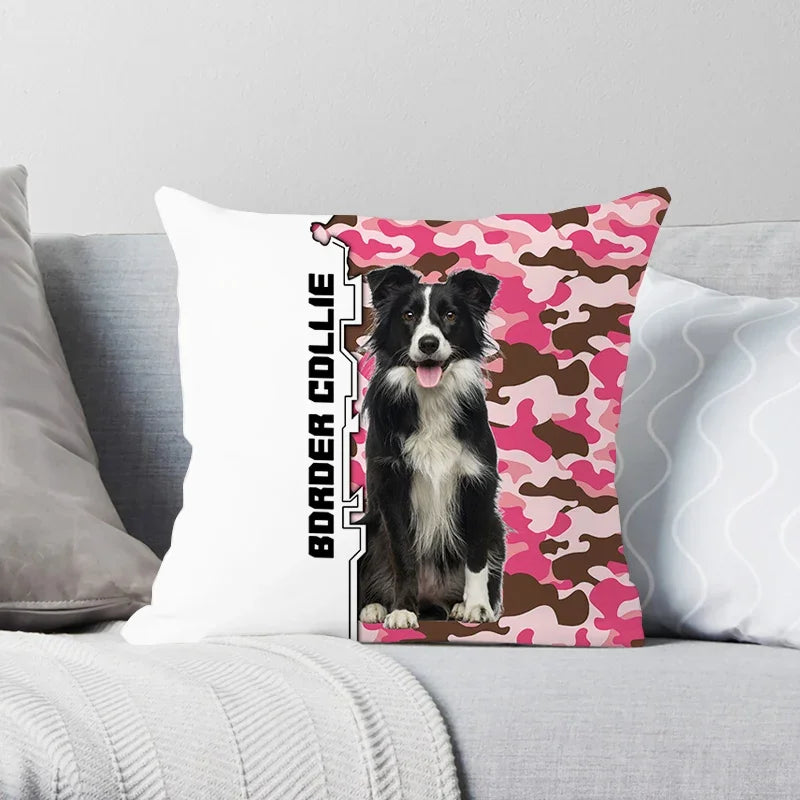 Axyaa American Akita Print Pillowcase: Cute Dog Cushion Cover for Home and Car