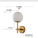 Axyaa Nordic Glass Ball LED Wall Sconce Modern Bedroom Bathroom Stair Light