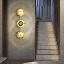 Axyaa Glass Led Wall Lamp: Nordic Minimalist Living Room Lighting & Bedside Decoration