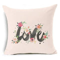 Axyaa Letter Print Pillow Case 45x45 cm Linen Cushion Cover for Home Decor