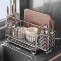 Axyaa Stainless Steel Dish Drying Rack Organizer Shelf for Kitchen Bowl Drainer
