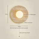 Axyaa LED Wall Lamps: Nordic Minimalism Bedroom & Living Room Light, Yellow Travertine