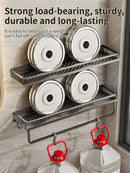 Axyaa Aluminum Spice & Condiment Wall Rack: Kitchen Organizer & Utensil Holder