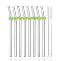 Axyaa Flower Glass Straw Set for Festivals, Parties, Weddings, and Bars
