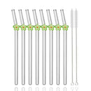 Axyaa Flower Glass Straw Set for Festivals, Parties, Weddings, and Bars