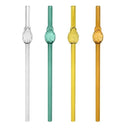 Axyaa Glass Straw Set: High Borosilicate, Reusable, Eco-Friendly with Clear Brush
