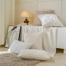 Axyaa Fluffy Embroidery Diamond Cushion Cover 45x45cm