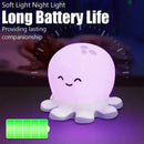 Axyaa Octopus Whale Silicone Lamp: Rechargeable Cute Animal Nightlight for Kids