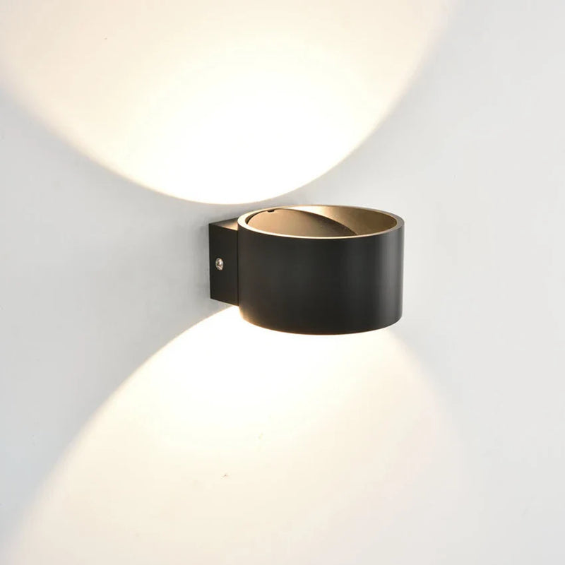 Axyaa Aluminum LED Wall Lamps for Bedroom, Living Room, and Corridor - Round Indoor Wall Lights
